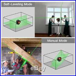 4D Rotary 360° Laser Level Self Leveling Green Horizontal Vertical Cross Measure