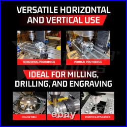 4 (100Mm) Rotary Table for Milling Machine with Horizontal & Vertical 4 Slots