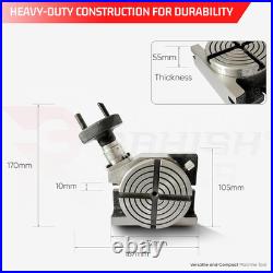 4 (100Mm) Rotary Table for Milling Machine with Horizontal & Vertical 4 Slots