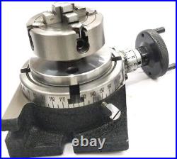 4 /100 MM Milling Rotary Table With 70 MM 4 Jaw Independent Chuck USA Fulfilled