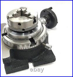 4 / 100 MM Rotary Table With 65 MM 3 Jaws Self Centering Chuck (usa Fuflilled)