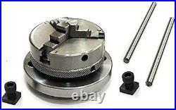 4 / 100 MM Rotary Table With 65 MM 3 Jaws Self Centering Chuck (usa Fuflilled)