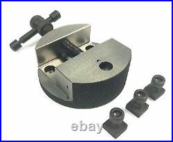 4/100 MM Rotary Table+horizontal Vertical+m6 Clamp Kit+80 MM Round Vice