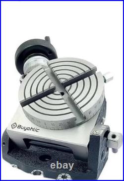4 (100 Mm) Horizontal Vertical Tilting 0°- 90° Rotary Table- Milling Machine To