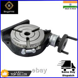 4 (100 mm) HV Rotary Milling Table MT2 Center Bore Horizontal & Vertical