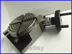 4(100 mm) Horizontal Vertical Rotary Table 4 Slot+70 mm 4 Jaws Chuck+Back plate