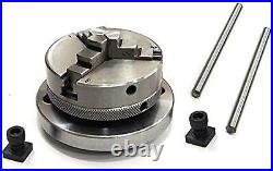 4/ 100 mm Regular Rotary Milling Indexing Table With Small Chucks and back Plate