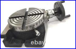 4/ 100 mm Regular Rotary Table With Small Chucks and back Plate with M6 Clamp Kit