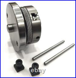 4/ 100 mm Regular Rotary Table With Small Chucks and back Plate with M6 Clamp Kit