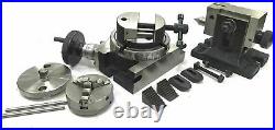 4/ 100 mm Rotary Table with Suitable Tailstock M6 Clamp Round Vise/Vice Milling
