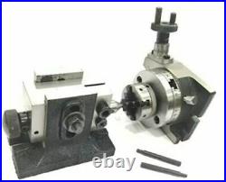 4/ 100 mm Rotary Table with Suitable Tailstock Small Chuck Milling Indexing