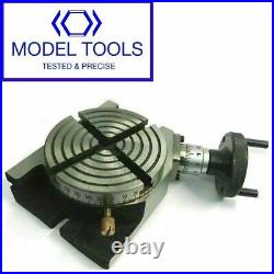 4 / 100mm 4 Slot Rotary Table Horizontal / Vertical Milling Precision