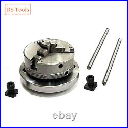 4 100mm Rotary Table Horizontal And Vertical With 3 Jaw 65mm Chuck Backplate