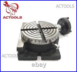 ACTOOLS 4 Inch Tilting Rotary Table – 100mm Self-Centering Chuck & Backplate, Manual, 36:1 Ratio, Tilts To 90°, Made In India