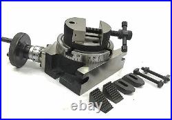 4'' 100mm Rotary Table Milling Indexing M6 Clamp Kit & Round Vice/Vise Machine