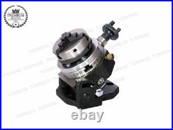 4-100mm Rotary Table Tilting 4 slot+3 Jaw 65mm Self Centering Chuck+Backplate 4-100mm Rotary Table Tilting 4 slot+3 Jaw 65mm Self Centering Chuck+Backplate