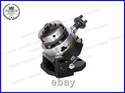 4-100mm Rotary Table Tilting 4 slot+3 Jaw 65mm Self Centering Chuck+Backplate 4-100mm Rotary Table Tilting 4 slot+3 Jaw 65mm Self Centering Chuck+Backplate