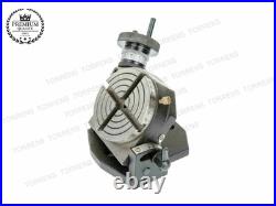 4-100mm Rotary Table Tilting 4 slot+3 Jaw 65mm Self Centering Chuck+Backplate 4-100mm Rotary Table Tilting 4 slot+3 Jaw 65mm Self Centering Chuck+Backplate