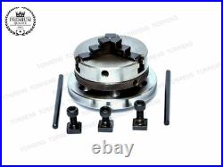 4-100mm Rotary Table Tilting 4 slot+3 Jaw 65mm Self Centering Chuck+Backplate 4-100mm Rotary Table Tilting 4 slot+3 Jaw 65mm Self Centering Chuck+Backplate