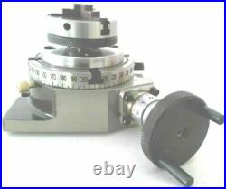 4 100mm Tilting Rotary Table + 65mm 4 Jaw Self Centering Chuck + Back Plate