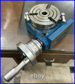 4 110mm HV4 Horizontal Vertical Rotary Table with M8 Clamp Kit for Milling