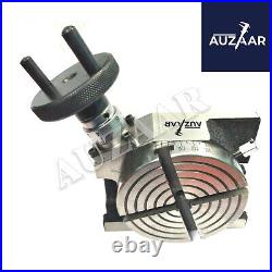 4 Adjustable ROTARY TABLE 100mm H&V Horizontal Vertical With Backplate