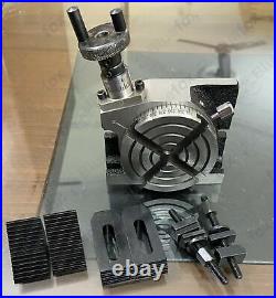 4 HORIZONTAL & VERTICAL PRECISION ROTARY TABLE w. Clamping kit