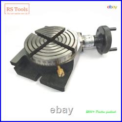 4 Inch 100 mm Horizontal Vertical Rotary Table H V 4 Slots for Milling Machine