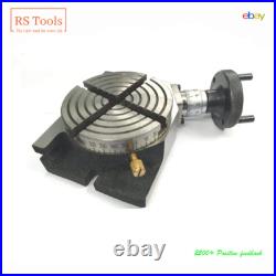 4 Inch 100 mm Horizontal Vertical Rotary Table H V 4 Slots for Milling Machine