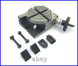 4 Inch (100 mm) Rotary Table 4 Slot for Milling & M6 Clamp kit (Ship From USA)
