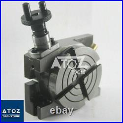 4 Inch 100mm Horizontal Vertical Adjustable ROTARY TABLE With 4 Milling