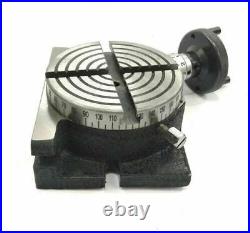 4 Inch 100mm Horizontal Vertical Adjustable ROTARY TABLE With 4 Milling Slots