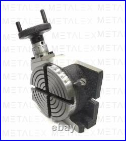 4 Inch 100mm Rotary Table Horizontal Vertical 50mm 3 Jaw Mini Small Lathe Chuck