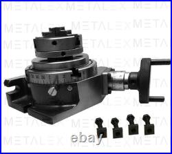 4 Inch 100mm Rotary Table Horizontal Vertical 50mm 3 Jaw Mini Small Lathe Chuck