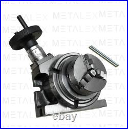 4 Inch 100mm Rotary Table Horizontal Vertical 50mm 3 Jaw Mini Small Lathe Chuck
