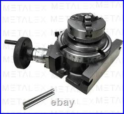 4 Inch 100mm Rotary Table Horizontal Vertical 65mm 3 Jaw Mini Small Lathe Chuck