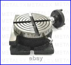 4 Inch 100mm Rotary Table Horizontal Vertical 65mm 3 Jaw Mini Small Lathe Chuck