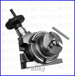 4 Inch 100mm Rotary Table Horizontal Vertical 65mm 3 Jaw Mini Small Lathe Chuck