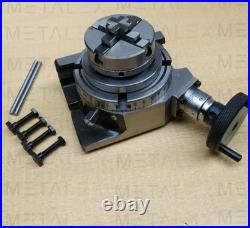 4 Inch 100mm Rotary Table Horizontal Vertical 65mm 3 Jaw Mini Small Lathe Chuck