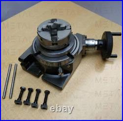 4 Inch 100mm Rotary Table Horizontal Vertical 65mm 3 Jaw Mini Small Lathe Chuck