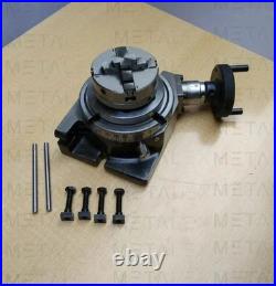 4 Inch 100mm Rotary Table Horizontal Vertical 65mm 3 Jaw Mini Small Lathe Chuck