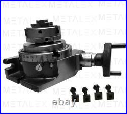 4 Inch 100mm Rotary Table Horizontal Vertical 65mm 4 Jaw Mini Small Lathe Chuck