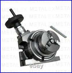 4 Inch 100mm Rotary Table Horizontal Vertical 65mm 4 Jaw Mini Small Lathe Chuck