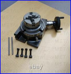4 Inch 100mm Rotary Table Horizontal Vertical 65mm 4 Jaw Mini Small Lathe Chuck
