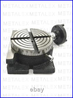 thumbnail image 2 of 4 Inch Horizontal & Vertical Rotary Table For Milling Machines - With 3-Jaw Chuck, 1:36 Ratio 2 of 5