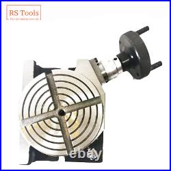 4 Inch 100mm Rotary Table with Backplate And 65mm Lathe Chuck For Milling USA