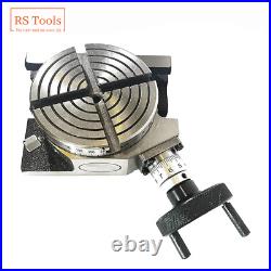 4 Inch 100mm Rotary Table with Backplate And 65mm Lathe Chuck For Milling USA