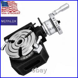 4 Inch 110mm Precision Rotary Table HV 4 3-Slots With Center Bore MT2 Metalwork