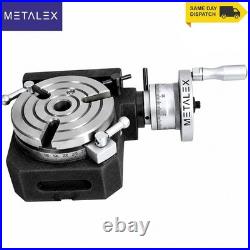 4 Inch 110mm Precision Rotary Table HV 4 3-Slots With Center Bore MT2 Metalwork