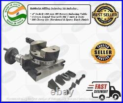 4''Inch II 100mm HV Rotary Table +M6 Clamp Kit with Vise Ship From USA